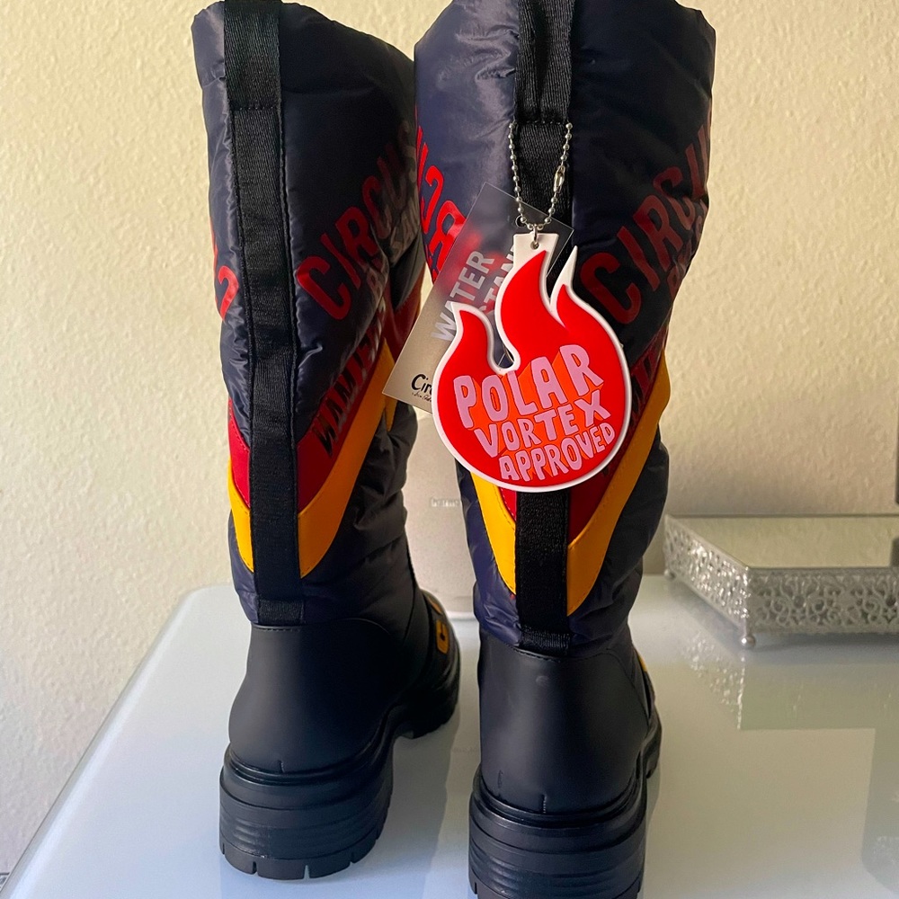 CIRCUS by Sam Edelman “Gabbi” Boots in “Baltic Navy/Black Multi” Print - Picture 5 of 11